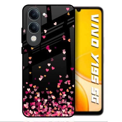 Heart Rain Fall Vivo Y19s 5G Glass Back Cover Online