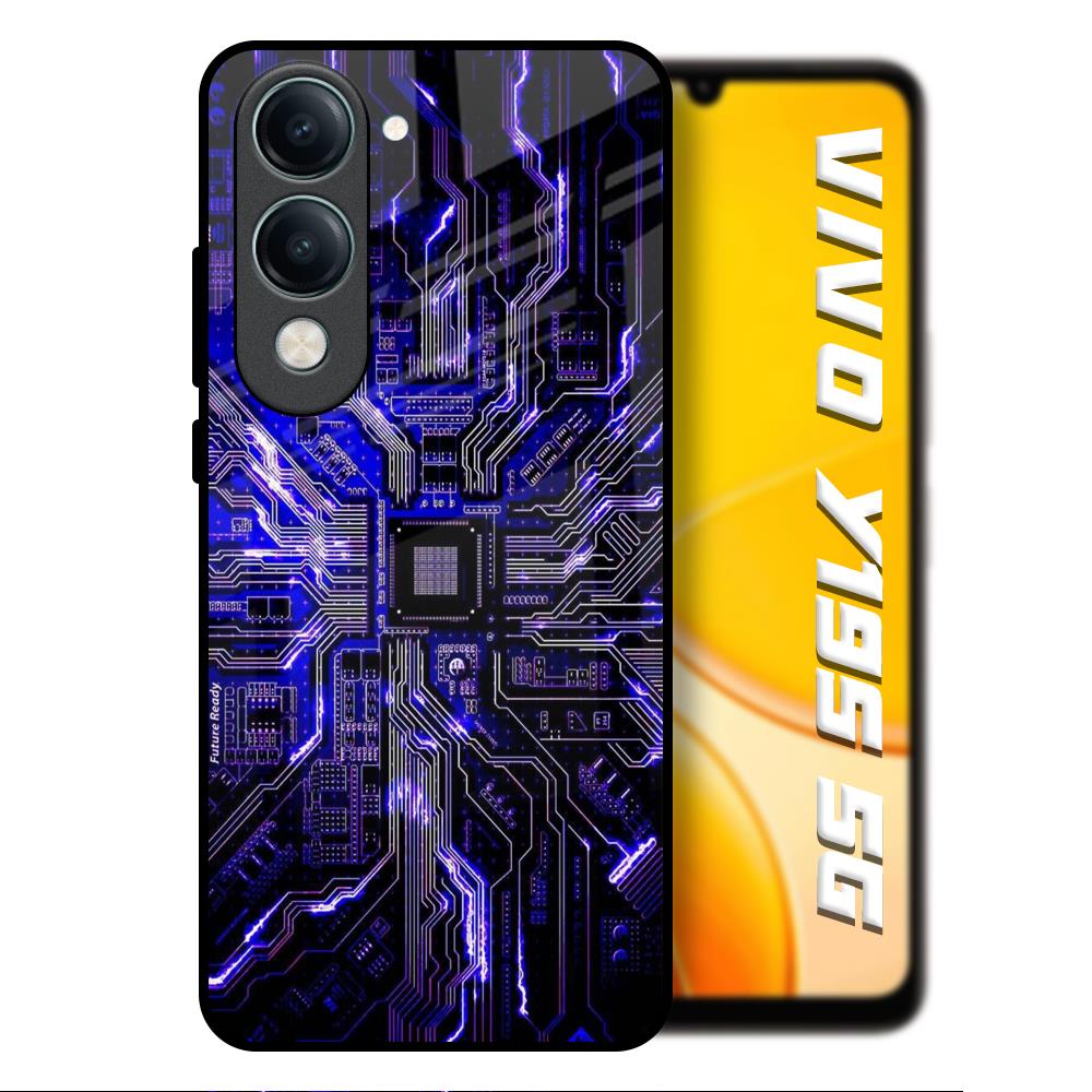 Techno Color Pattern Vivo Y19s 5G Glass Back Cover Online