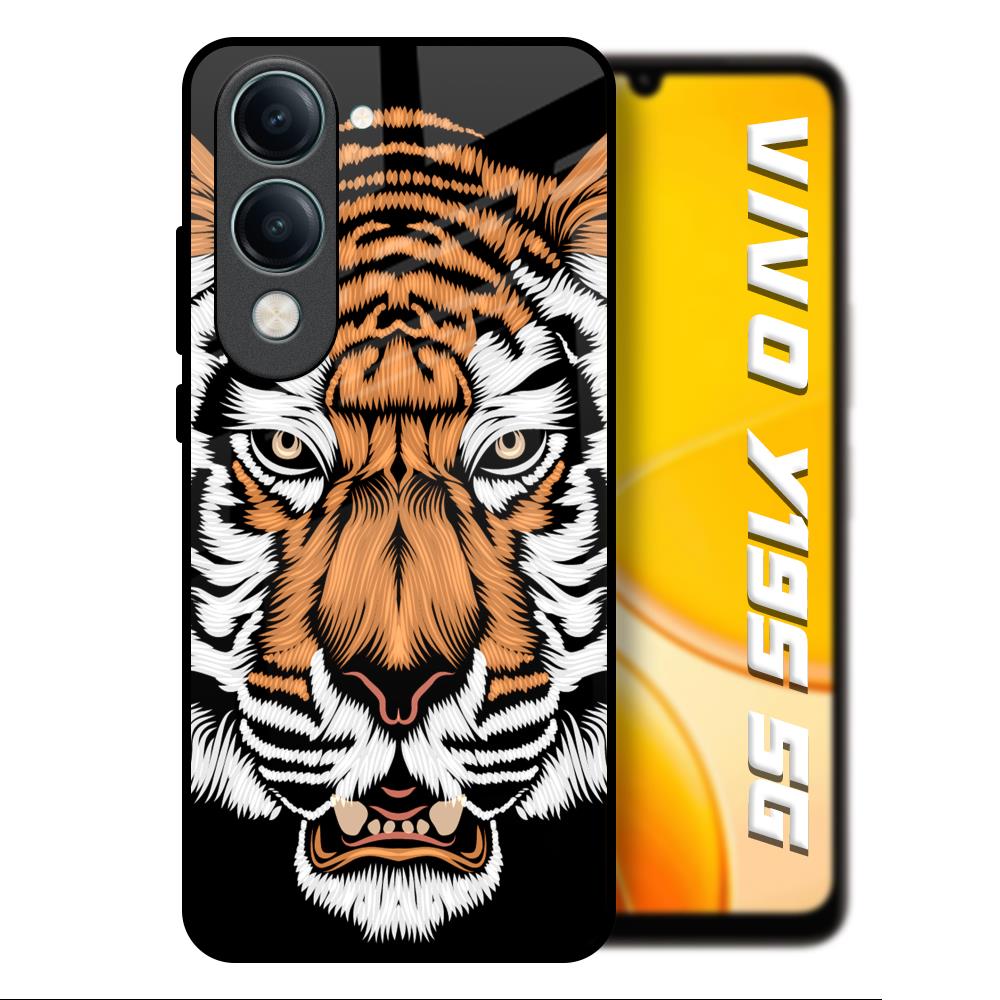 Angry Tiger Vivo Y19s 5G Glass Back Cover Online