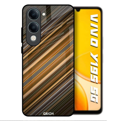 Diagonal Slash Pattern Vivo Y19s 5G Glass Back Cover Online