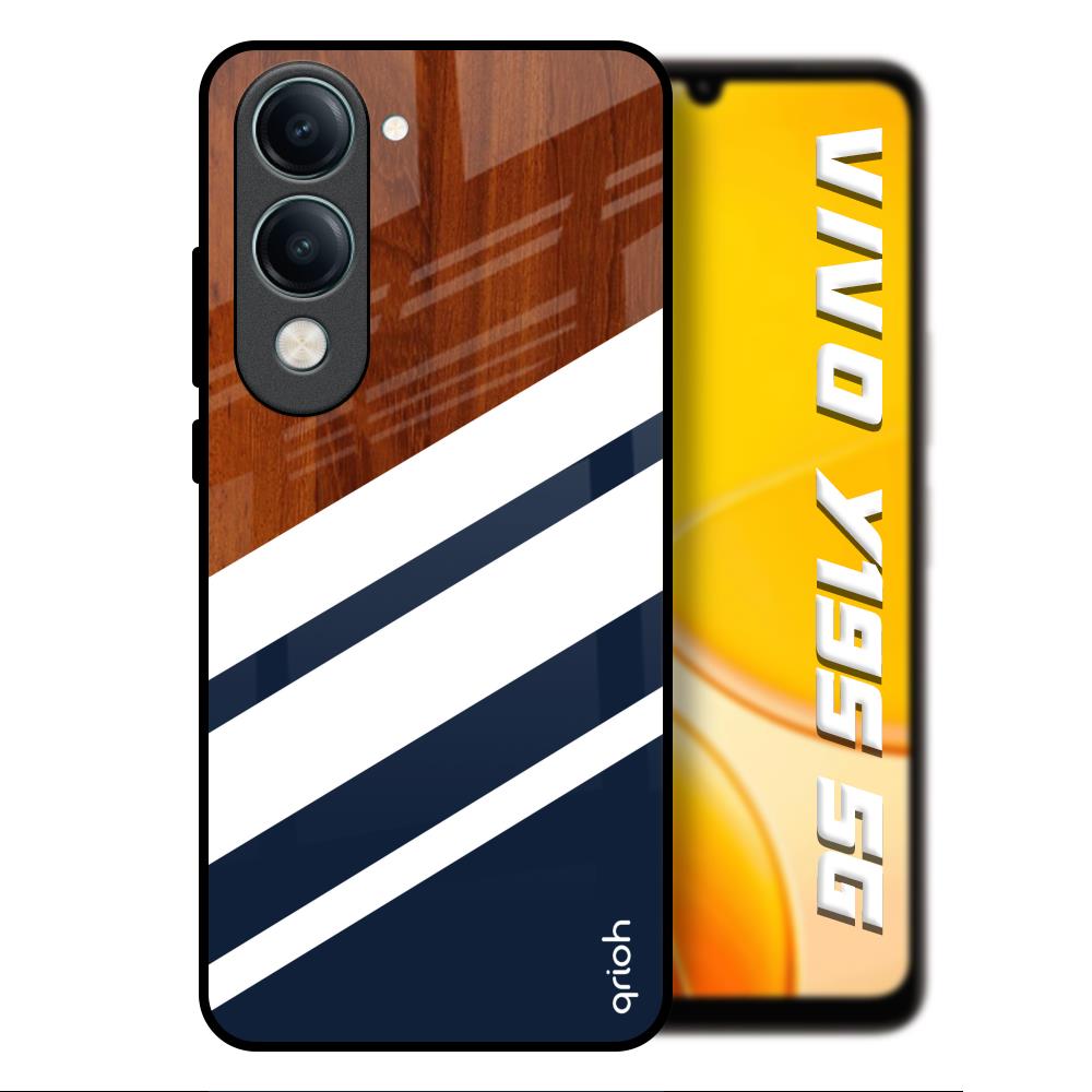 Bold Stripes Vivo Y19s 5G Glass Back Cover Online