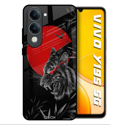 Red Moon Tiger Vivo Y19s 5G Glass Back Cover Online