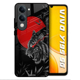 Red Moon Tiger Vivo Y19s 5G Glass Back Cover Online