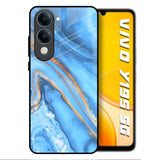 Vibrant Blue Marble Vivo Y19s 5G Glass Back Cover Online
