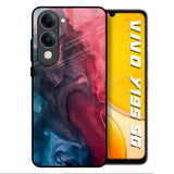 Blue & Red Smoke Vivo Y19s 5G Glass Back Cover Online
