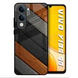 Tri Color Wood Vivo Y19s 5G Glass Back Cover Online