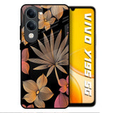 Lines Pattern Flowers Vivo Y19s 5G Glass Back Cover Online