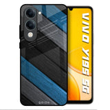 Multicolor Wooden Effect Vivo Y19s 5G Glass Back Cover Online