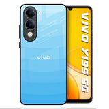 Wavy Blue Pattern Vivo Y19s 5G Glass Back Cover Online