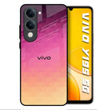 Geometric Pink Diamond Vivo Y19s 5G Glass Back Cover Online