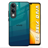 Green Triangle Pattern Vivo Y19s 5G Glass Back Cover Online