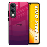 Wavy Pink Pattern Vivo Y19s 5G Glass Back Cover Online