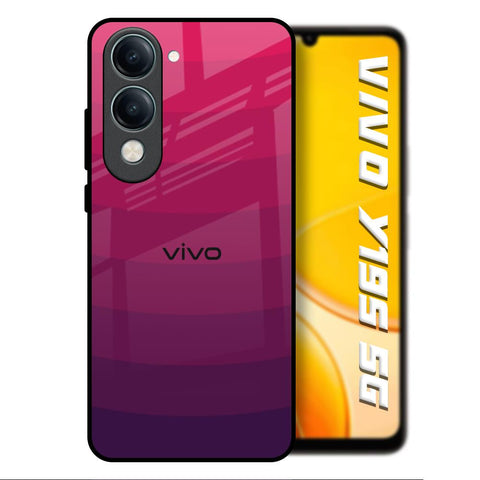 Wavy Pink Pattern Vivo Y19s 5G Glass Back Cover Online
