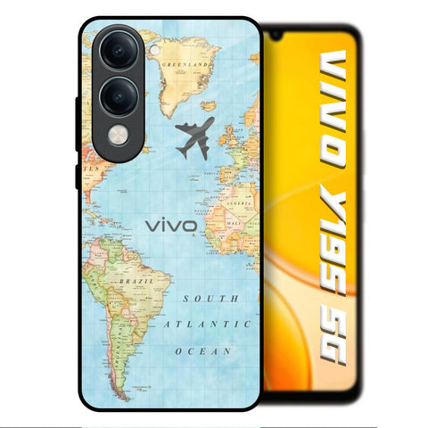 Fly Around The World Vivo Y19s 5G Glass Back Cover Online