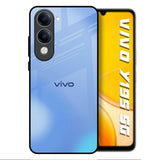 Vibrant Blue Texture Vivo Y19s 5G Glass Back Cover Online