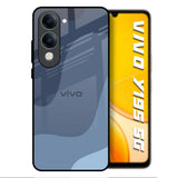 Navy Blue Ombre Vivo Y19s 5G Glass Back Cover Online