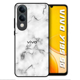 Satin White Marble Vivo Y19s 5G Glass Back Cover Online