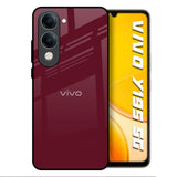 Classic Burgundy Vivo Y19s 5G Glass Back Cover Online