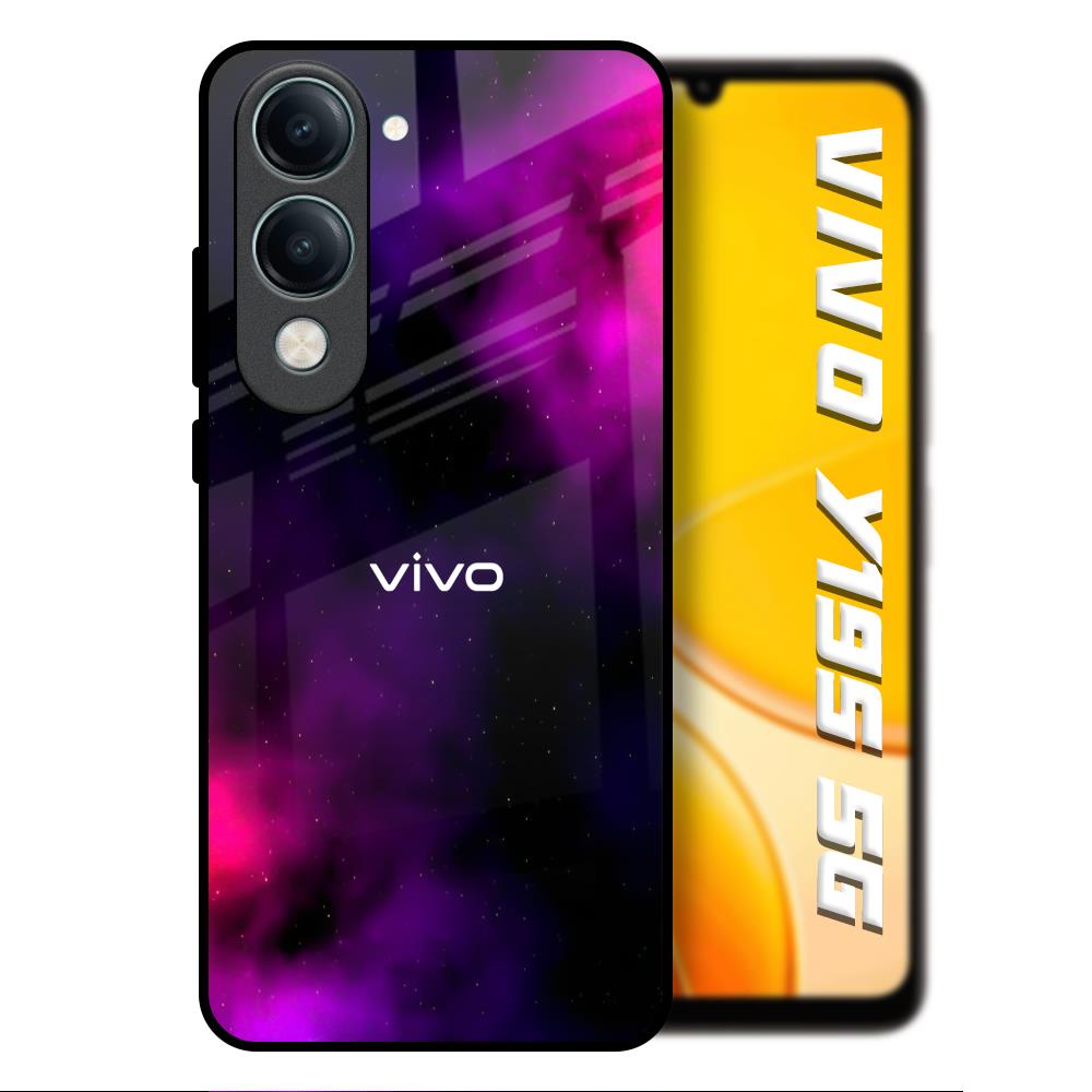 Pink Galaxy Vivo Y19s 5G Glass Back Cover Online