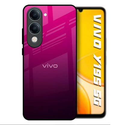 Purple Ombre Pattern Vivo Y19s 5G Glass Back Cover Online