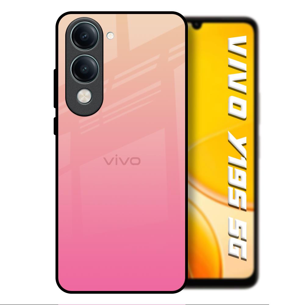 Pastel Pink Gradient Vivo Y19s 5G Glass Back Cover Online