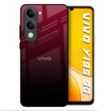 Wine Red Vivo Y19s 5G Glass Back Cover Online