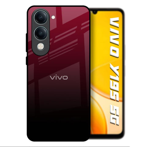 Wine Red Vivo Y19s 5G Glass Back Cover Online