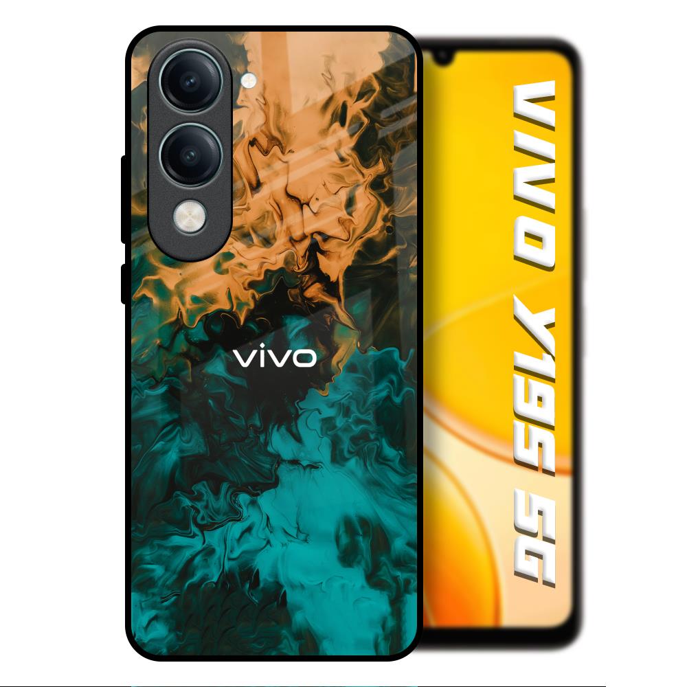 Watercolor Wave Vivo Y19s 5G Glass Back Cover Online
