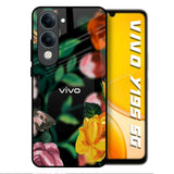 Flowers & Butterfly Vivo Y19s 5G Glass Back Cover Online