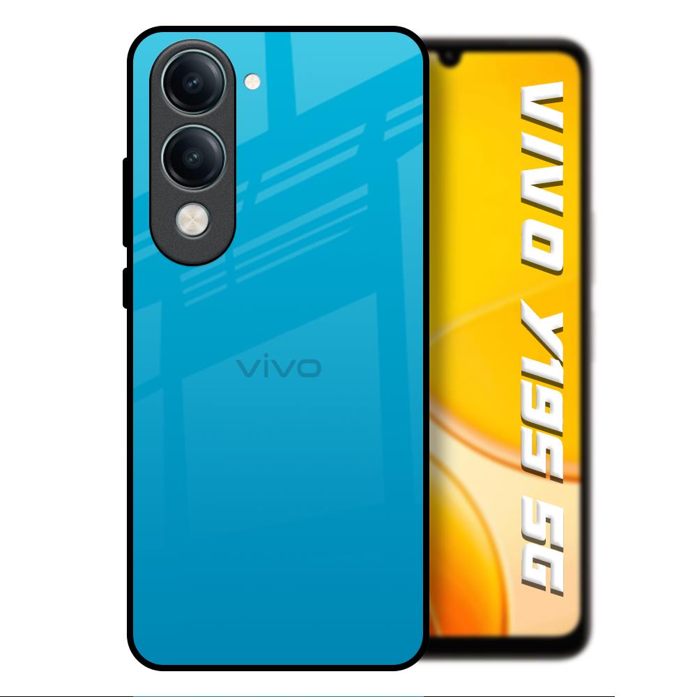 Blue Aqua Vivo Y19s 5G Glass Back Cover Online