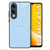 Pastel Sky Blue Vivo Y19s 5G Glass Back Cover Online