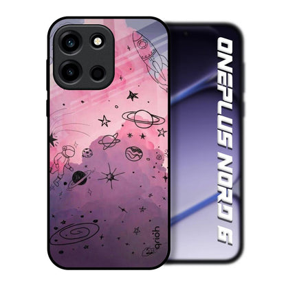 Space Doodles OnePlus Nord 6 Glass Back Cover Online