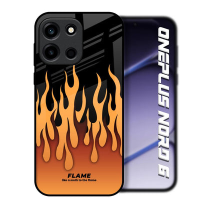 Fire Flame OnePlus Nord 6 Glass Back Cover Online