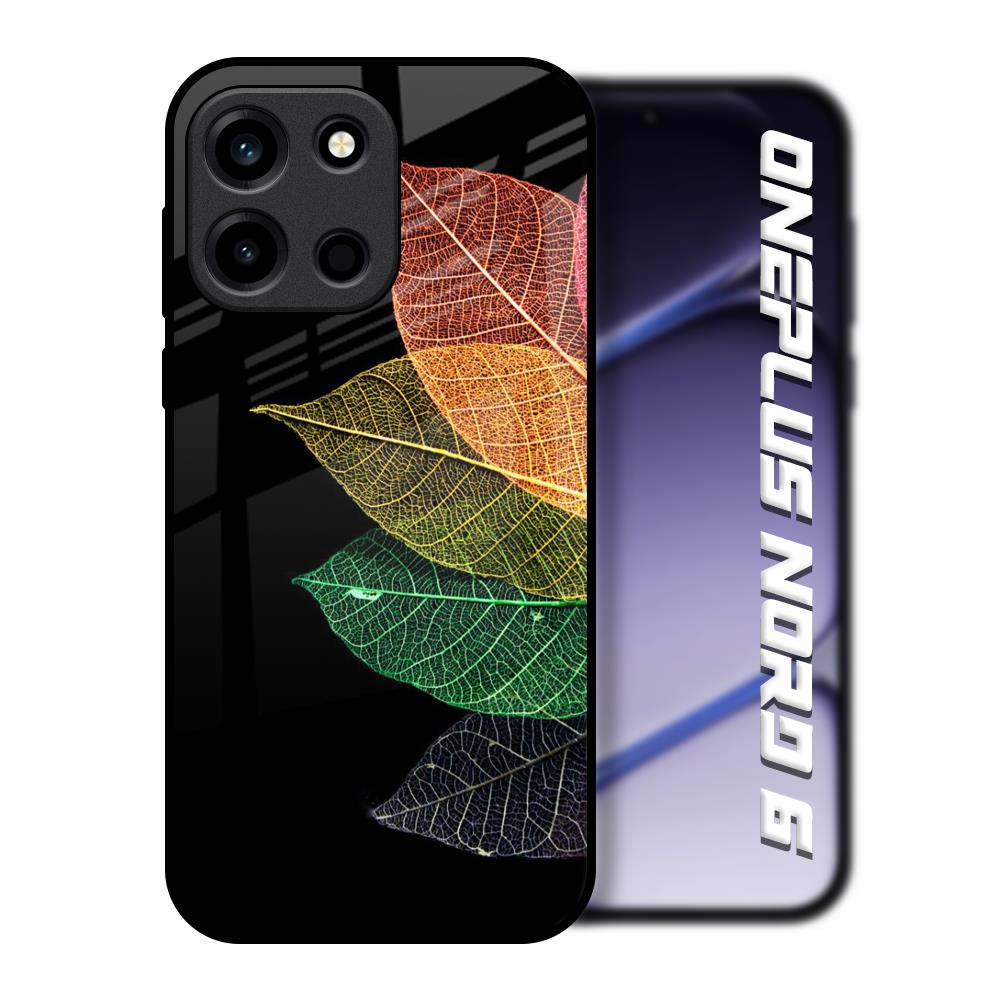 Colorful Leaves OnePlus Nord 6 Glass Back Cover Online