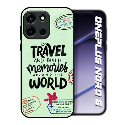 Travel Stamps OnePlus Nord 6 Glass Back Cover Online