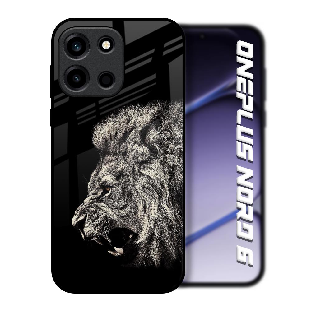 Brave Lion OnePlus Nord 6 Glass Back Cover Online