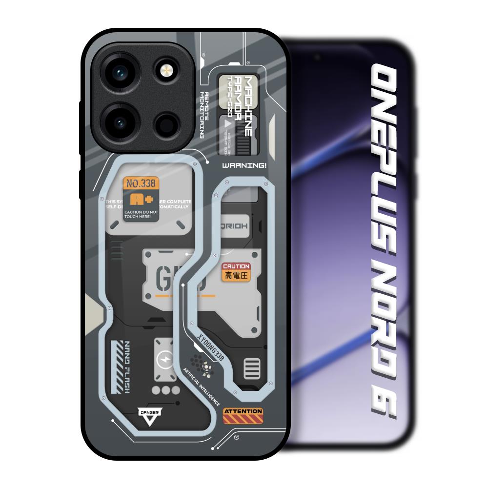Retro Futuristic OnePlus Nord 6 Glass Back Cover Online