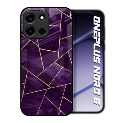Geometric Purple OnePlus Nord 6 Glass Back Cover Online