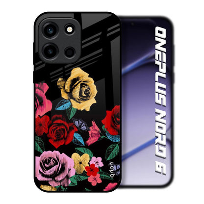 Floral Decorative OnePlus Nord 6 Glass Back Cover Online