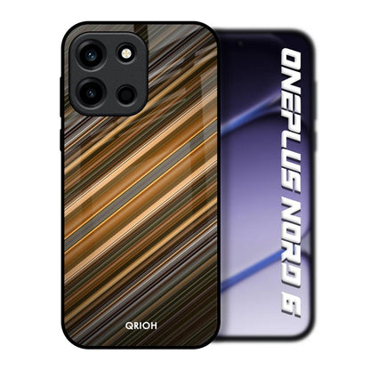 Diagonal Slash Pattern OnePlus Nord 6 Glass Back Cover Online