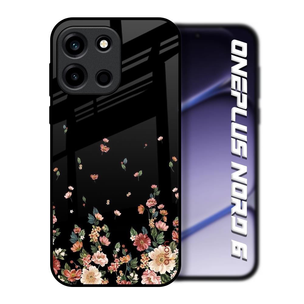 Floating Floral Print OnePlus Nord 6 Glass Back Cover Online