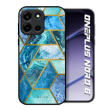 Turquoise Geometrical Marble OnePlus Nord 6 Glass Back Cover Online