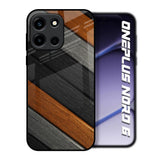 Tri Color Wood OnePlus Nord 6 Glass Back Cover Online