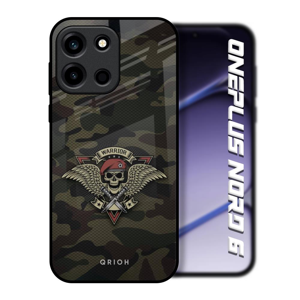 Army Warrior OnePlus Nord 6 Glass Back Cover Online