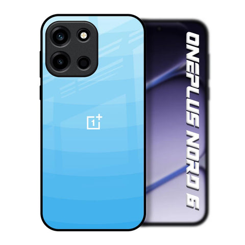 Wavy Blue Pattern OnePlus Nord 6 Glass Back Cover Online