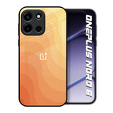 Orange Curve Pattern OnePlus Nord 6 Glass Back Cover Online
