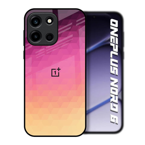 Geometric Pink Diamond OnePlus Nord 6 Glass Back Cover Online