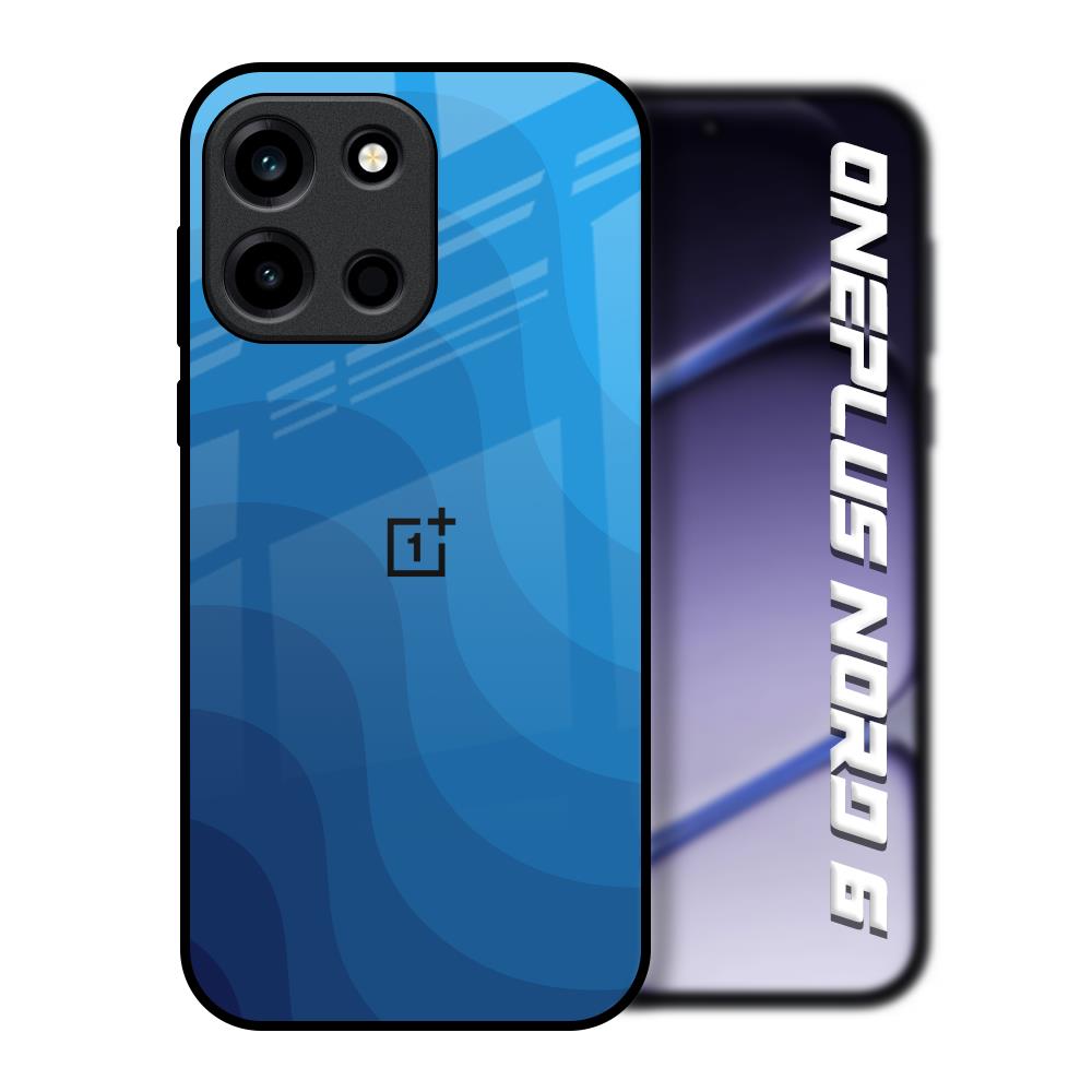 Blue Wave Abstract OnePlus Nord 6 Glass Back Cover Online