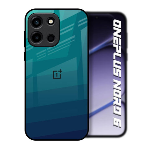Green Triangle Pattern OnePlus Nord 6 Glass Back Cover Online
