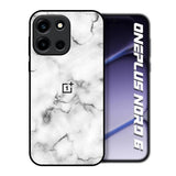 Satin White Marble OnePlus Nord 6 Glass Back Cover Online